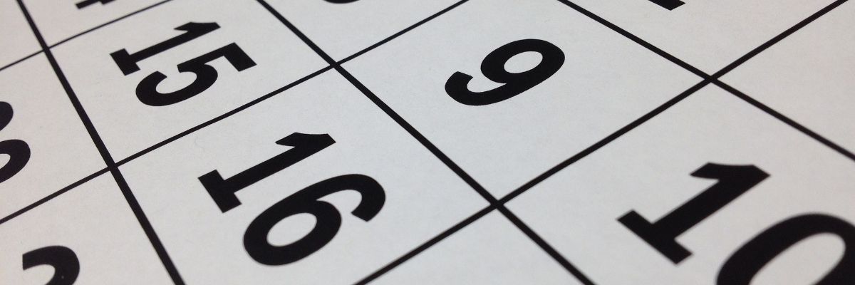 Calendar of events
